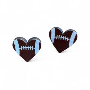 Brown Heart Football Stud Earrings
New